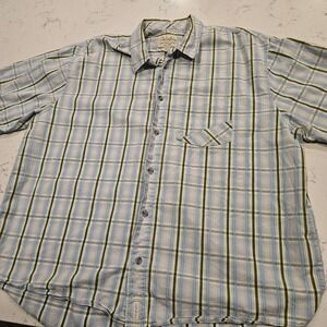 Cabela's Shirt Mens Extra Large Plaid XL‎ Short Sleeve Pockets